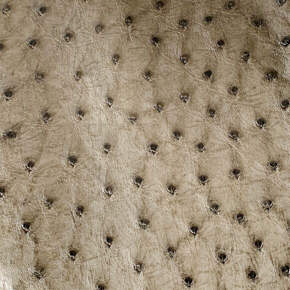 NAKARA Size M Grey Ostrich Leather Zip Up Vest - Picture 2 of 6